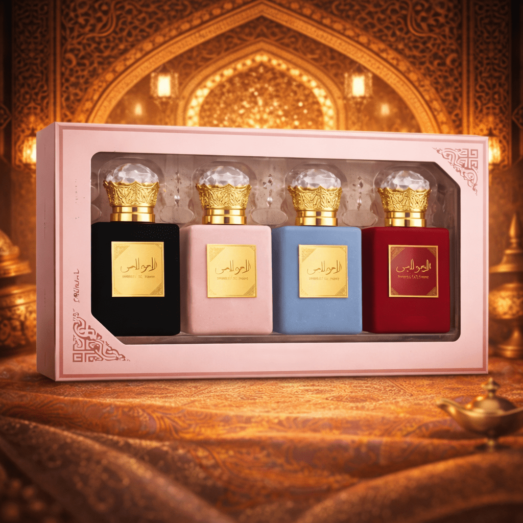 E-shop Luxuriöses orientalisches Damen-Parfüm-Set – 4x30ml Eau de Parfum, langanhaltend, gourmand & florale Noten, elegante Geschenkidee