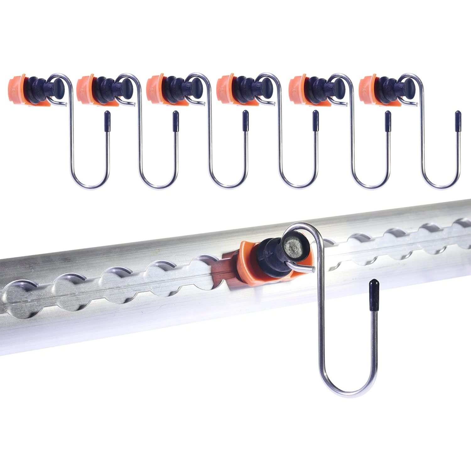 E-shop 6 Stück Airlineschienen Zurrschienen Fitting,Airlineschiene zubehör Haken,Single endbeschlag airlineschiene Fitting,für Airlineschienen Single