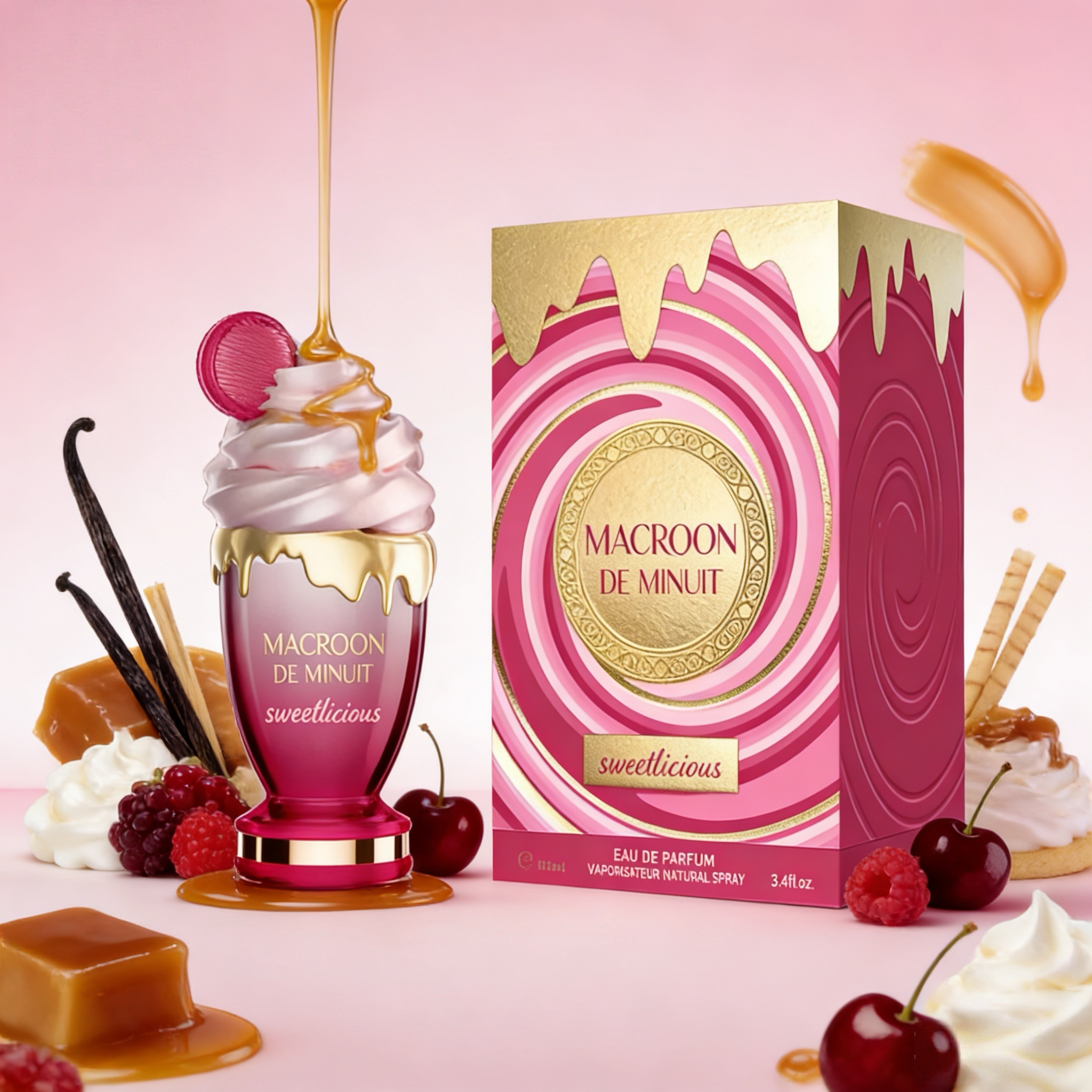 E-shop Macroon De Minuit Sweetlicious Eau De Parfum 100ml – Ein süßer, fruchtiger & blumiger Duft für Frauen, der frisch und sauber riecht – für den