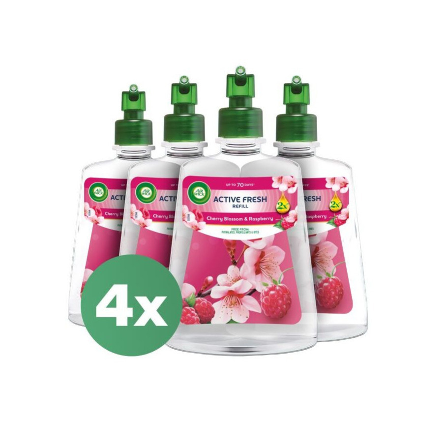 Air Wick Cherry And Raspberry Refill Pack For Automatic Air Fresheners 4x228ml