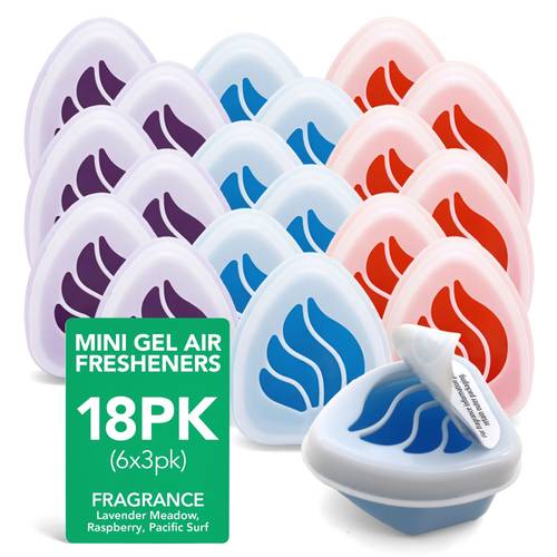 18 pack mini solid freshener 60g long lasting room bathroom freshener odour eliminator for toilet wardrobe kitchen small spaces assorted scented gel home fragrance