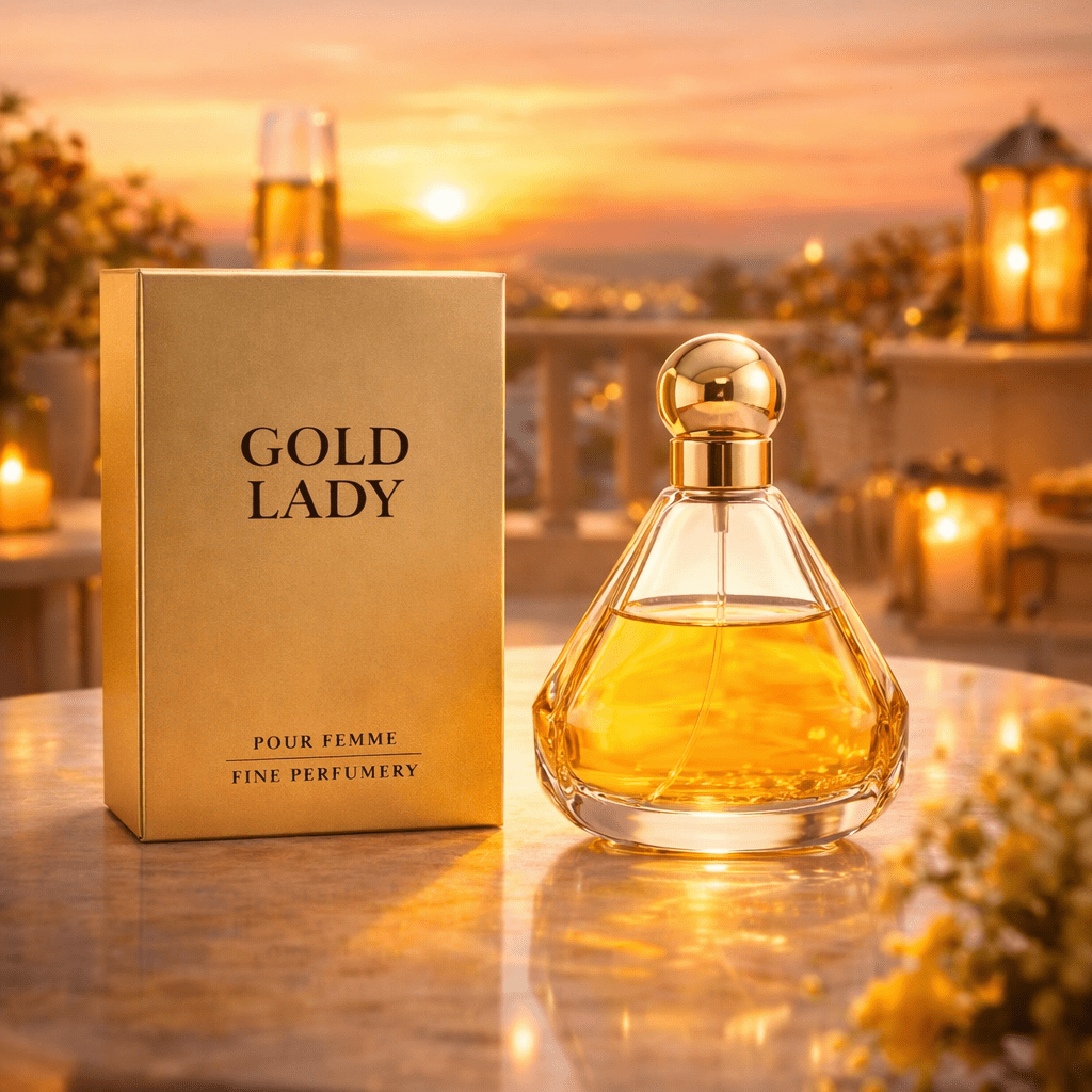 TEMU Perfume For Women Gold Lady Edp 100ml, Sweet Floral Amber Fragrance For Ladies With Top Notes, A Heart Of Elegant , And A Warm Base Of Amber And