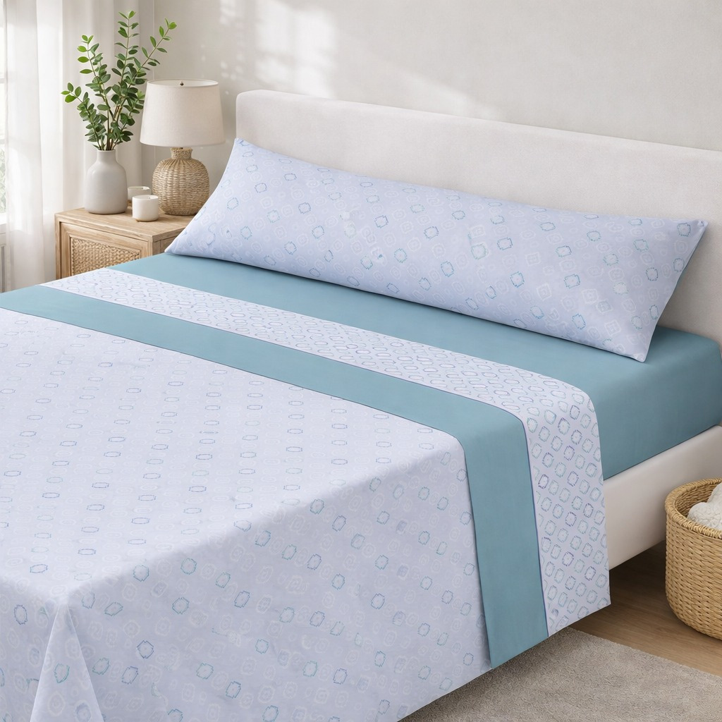 TEMU Juego de Sábanas Microfibra 100% Poliéster, Suaves y para Verano, Estampadas, Bajera -Encimera-1 o 2 de almohada, Camas 90/105/135/150/180 cm