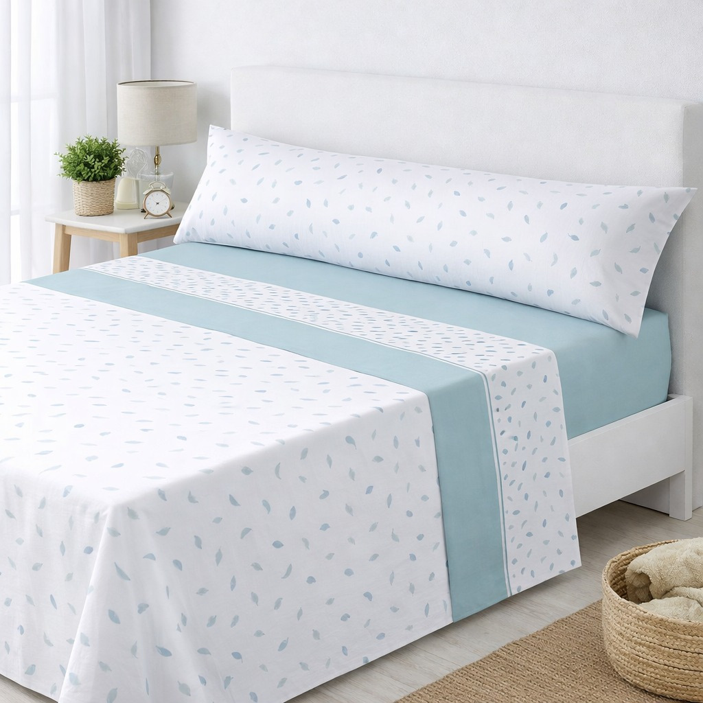 TEMU Juego de Sábanas Microfibra 100% Poliéster, Suaves y para Verano, Estampadas, Bajera -Encimera-1 o 2 de almohada, Camas 90/105/135/150/180 cm