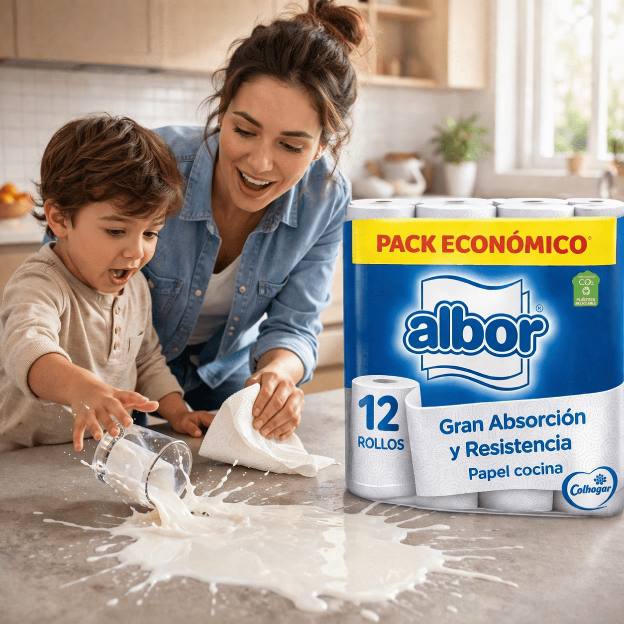 TEMU COLHOGAR Ni una se : 12 Rollos Albor 6paquetes de 2 rollos uno.