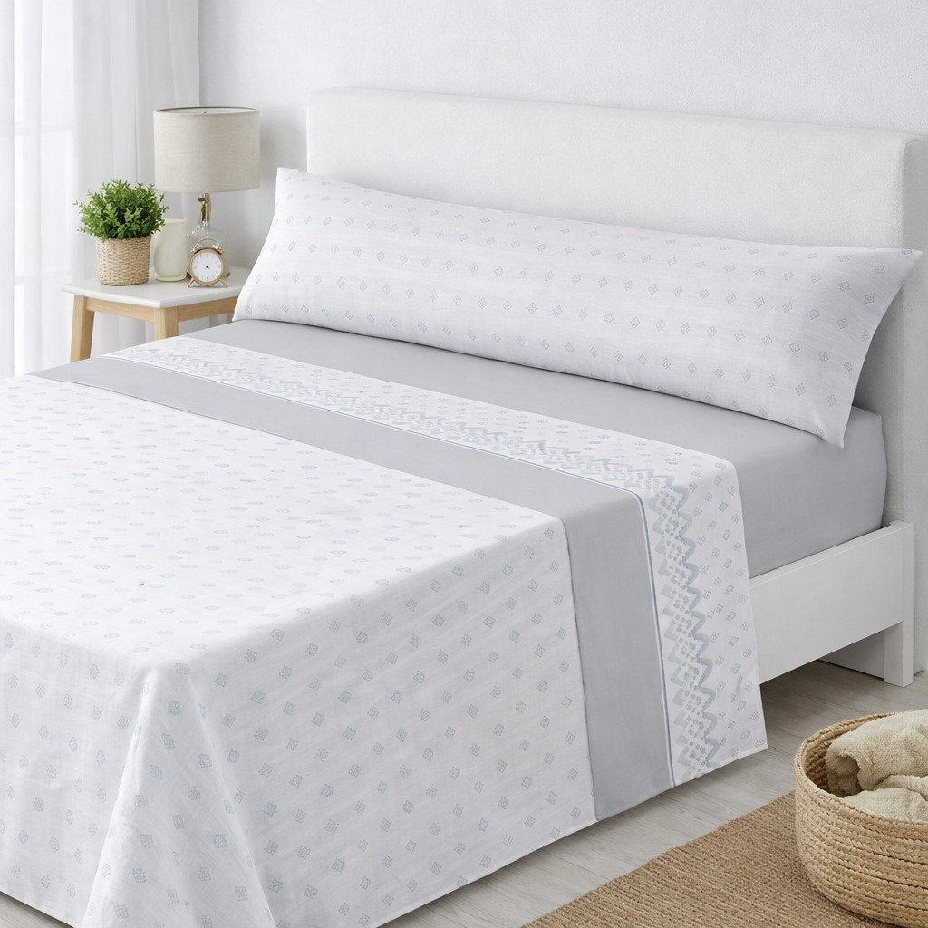 TEMU Juego de Sábanas Microfibra 100% Poliéster, Suaves y para Verano, Estampadas, Bajera -Encimera-1 o 2 de almohada, Camas 90/105/135/150/180 cm