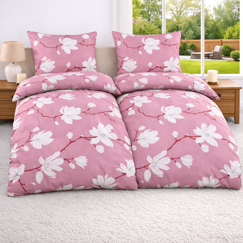 Bedding Set 135x200, 2-4 Piece – Duvet Cover 135x200 & Pillowcase 80x80, Zippered Bedding Set, Breathable &
