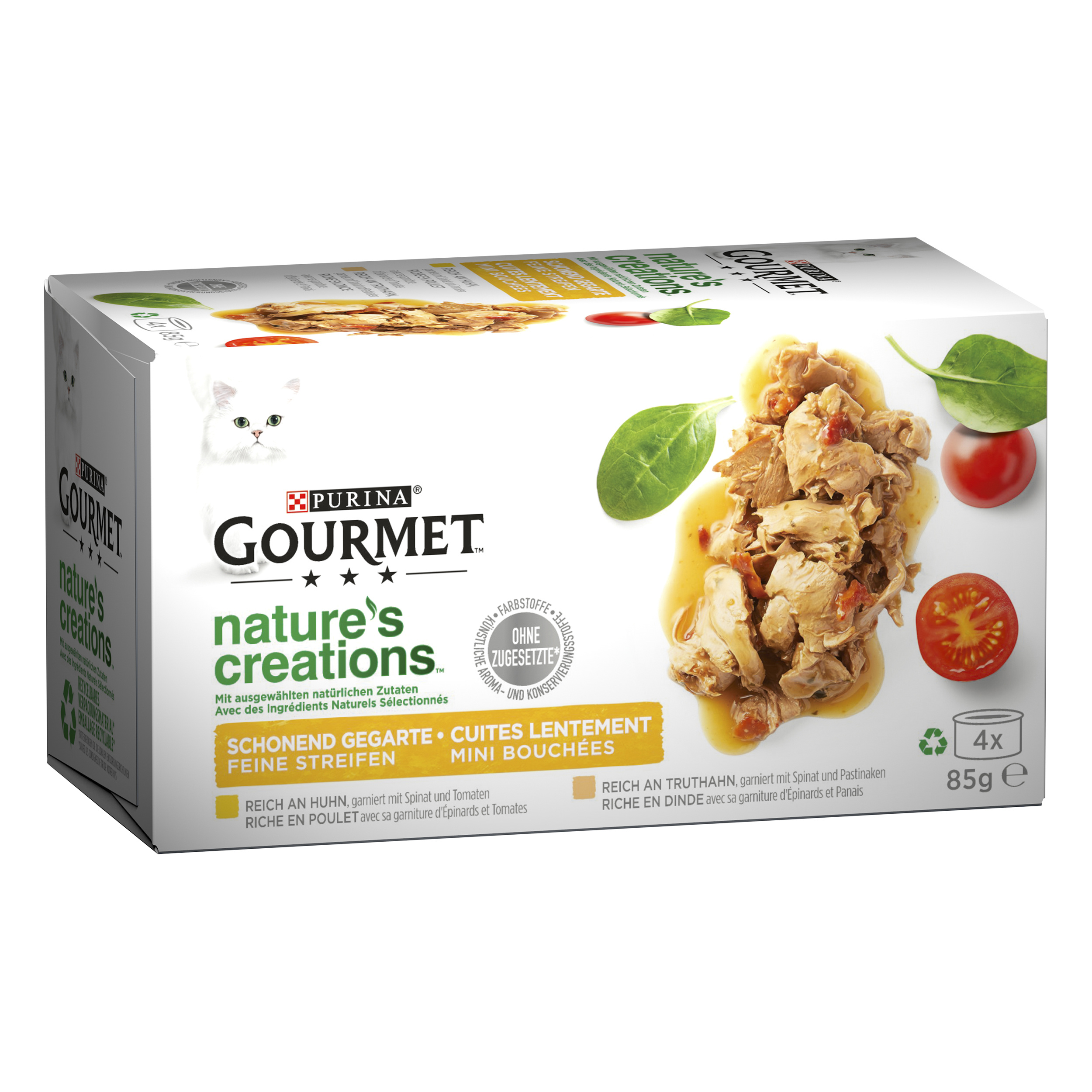 's Creation Natural Cat Food , Chicken & Turkey Mix, 4-pack Of 85g Cans