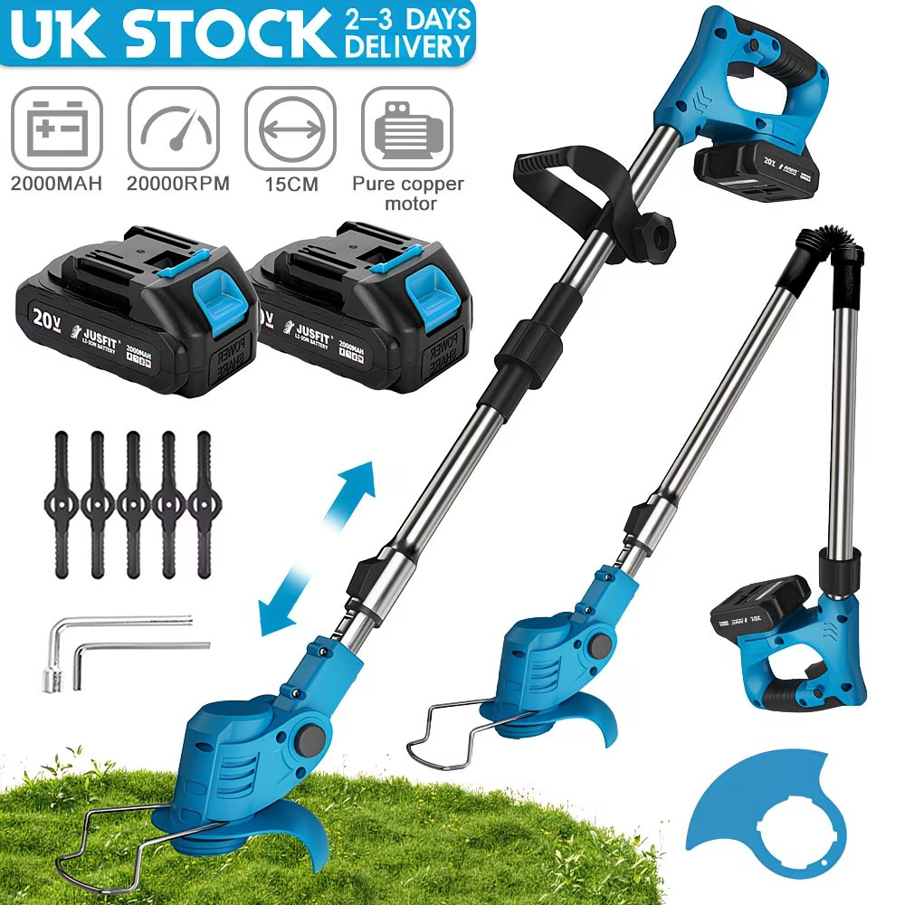 machine only cordless grass trimmer 3 in 1   electric grass trimmer with 2pcs 2 0ah large capacity battery pure copper motor telescopic foldable handle removable wheels 360 adjustable lawn mowing   eater garden   landscaping for    