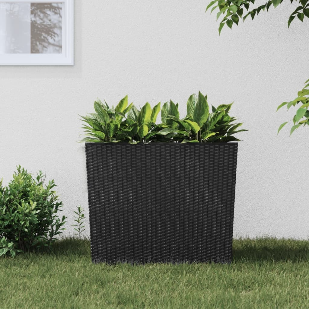 Image of Vidaxl Planter, Flower Pot With Removable Insert, Flower Pot Overpot Rattan Look, Planter Box For Indoor Outdoor, Pp