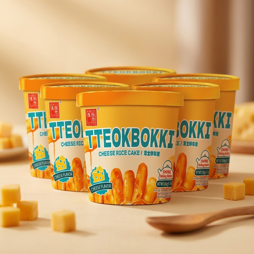 Image of Changlisheng Tteokbokki Cheese Rice Cakes 190g*6 - 5-minute Quick Meals - Korean Street Food, Korean Rice Cakes, Asian Instant Meal