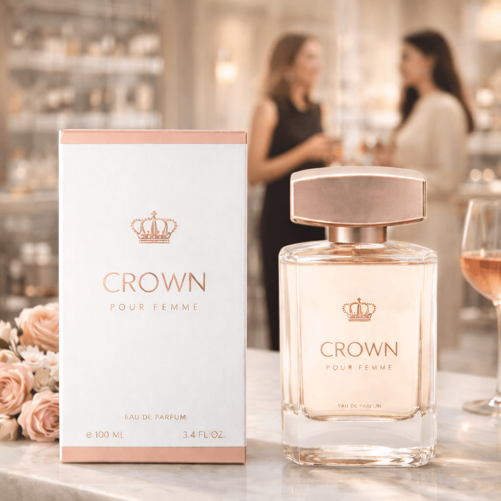 TEMU Perfume For Women Crown Pour Femme Edp 100ml, Elegant Floral Fragrance For Ladies With Soft Powdery And Musky Top Notes, A Heart Of Delicate ,