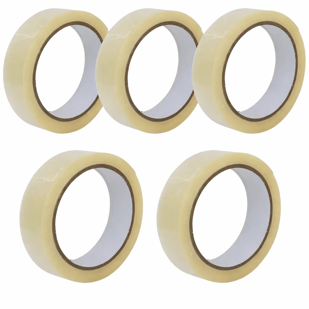TEMU 5 X Heavy Duty Strong Packaging Tape (24mm X 66m) Self Adhesive - High-strength - Secure Sticky Tape For Parcel Boxes & Moving Boxes