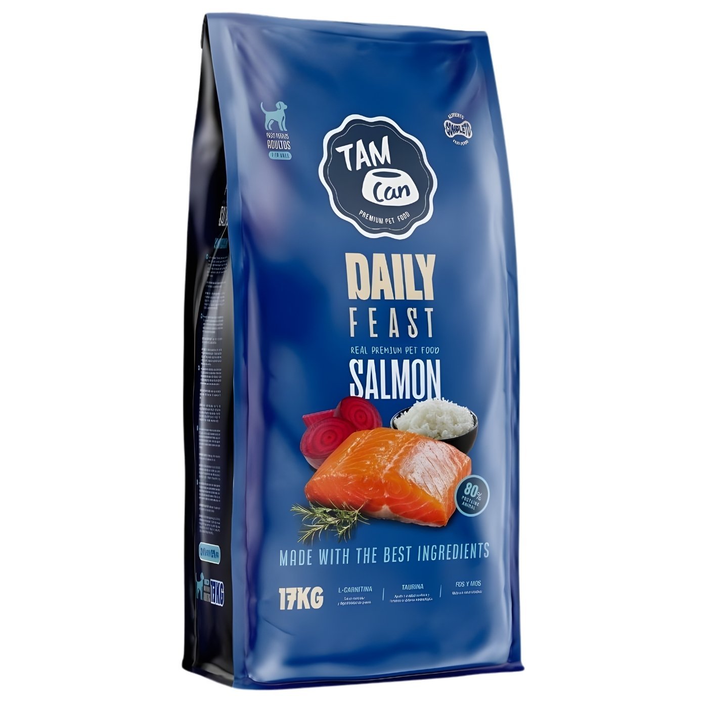 TEMU Pienso Perro Salmón 3 kg y 17 kg Pienso Premium para perros Pienso de perro