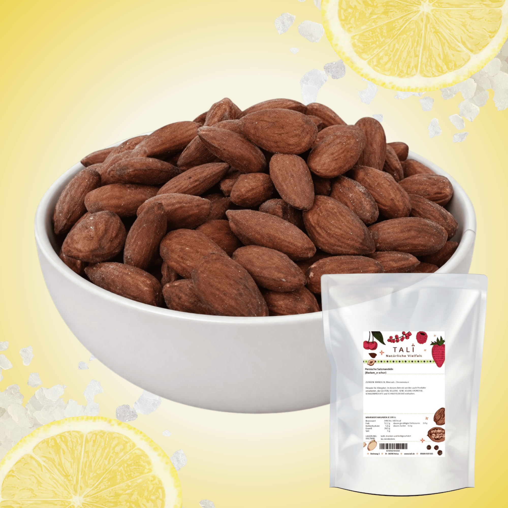 Tali Salted Almonds "persian Style" – Traditionally Roasted, Sour Taste – Popular Oriental Specialty