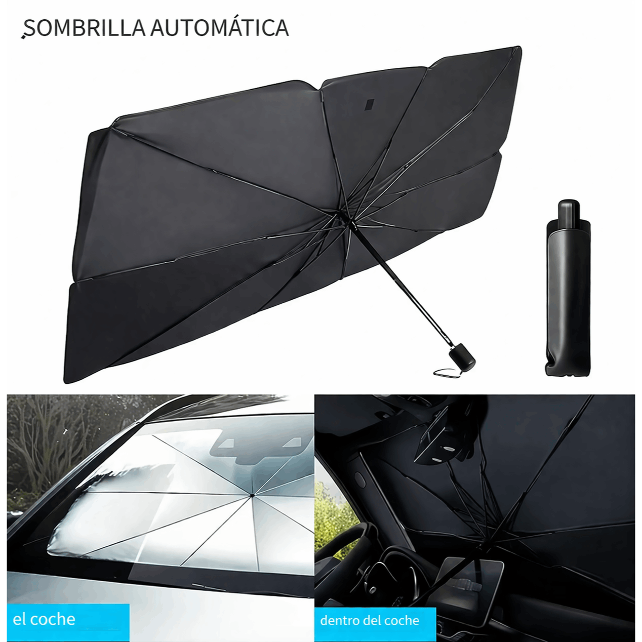 TEMU Parasol para Coche | Parasol para Parabrisas de Coche | tu Coche y de las Altas Temperaturas | Mantiene el Interior del Coche | | Parasol