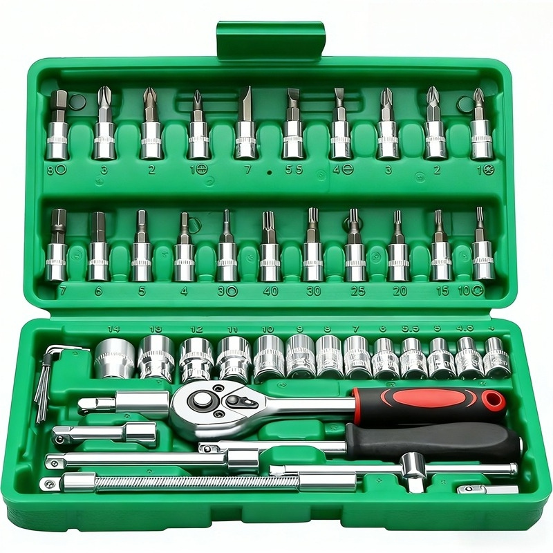 45pcs Heavy-Duty Stainless Steel Tool Set