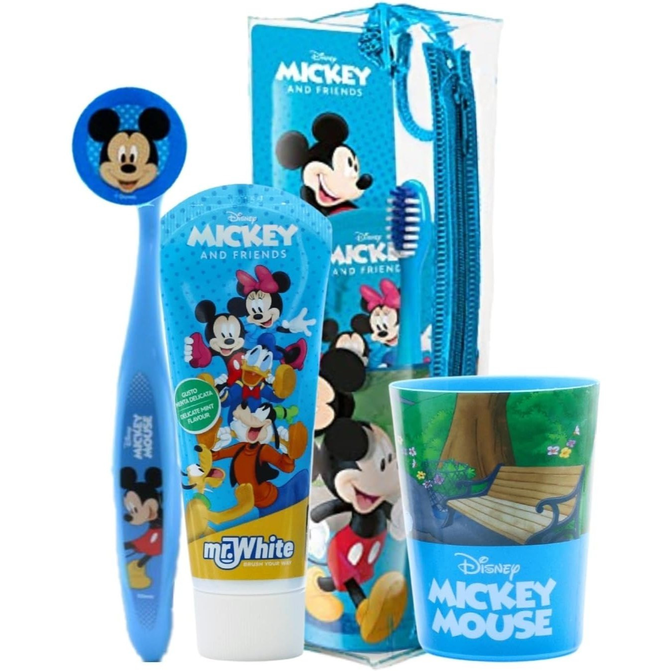 Image of Mouse 3-piece Oral Care Set With Cup, Toothbrush, And Toothpaste (75 Ml) - Gift Idea For Kids' Oral Hygiene