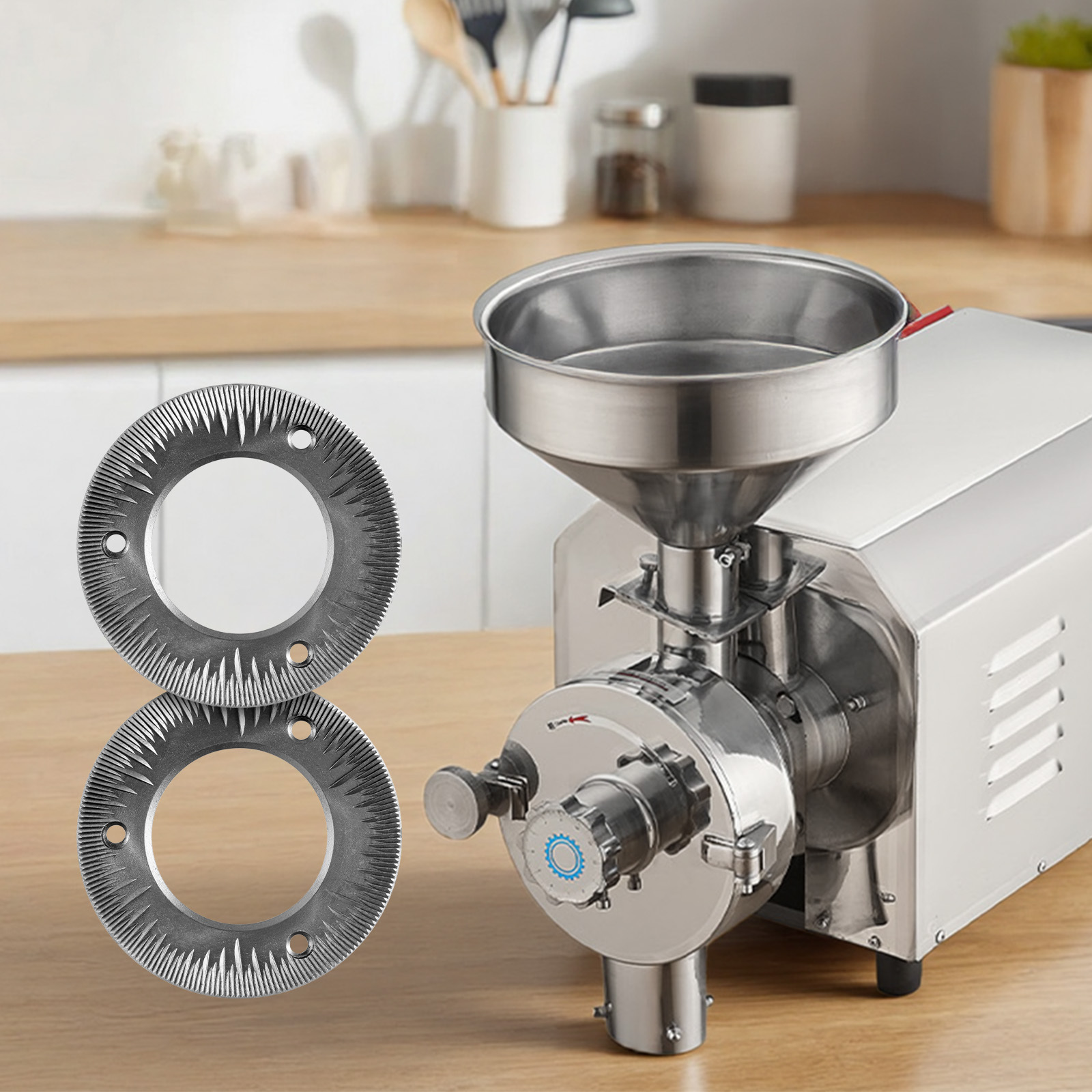 Vevor 2pcs Grinding Sheets For Electric Grinder, Cast Iron Dry Grinding Discs, Replacement Grinding Plates Compatible With Vevor , Hn-3000 Corn Grinder