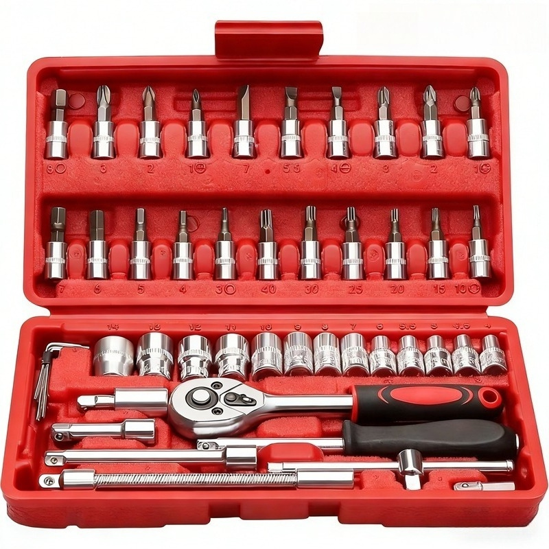 45pcs Heavy-Duty Stainless Steel Tool Set