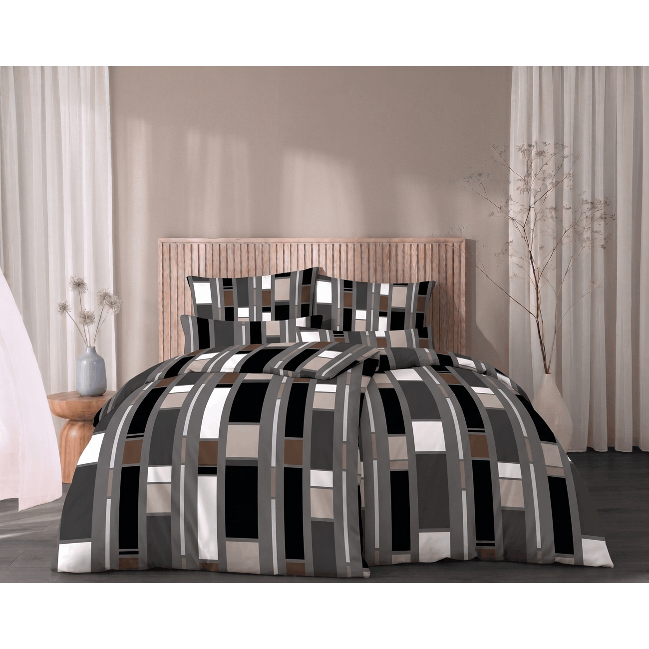 Sleep - - Branded Cotton Renforce Bedding Set 0040754 Long Beams