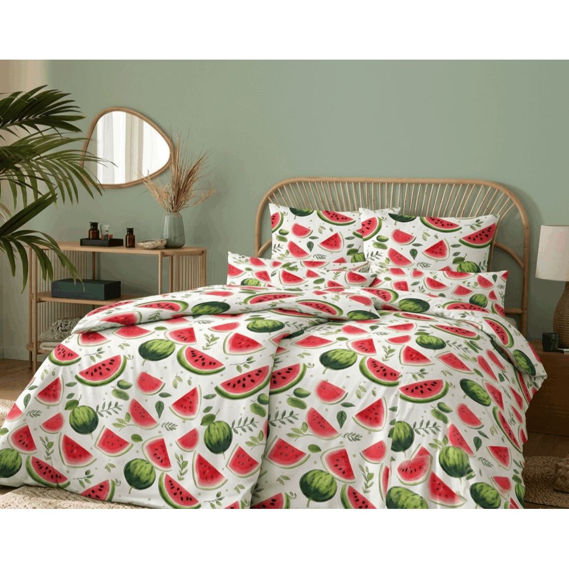 Sleep - - Premium Cotton Reinforced Bedding Set 0040798 Red Watermelon