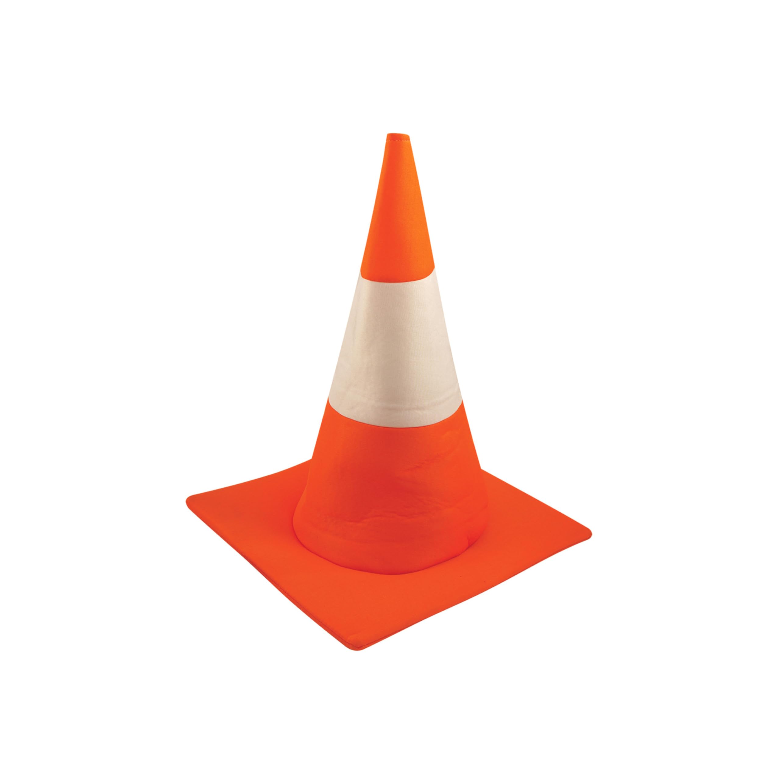 TEMU 1 Cone Hat (adults) | Novelty Road Cone Stag & Hen Party Fancy Dress Costume Accessory Mens & Womens Unisex Orange & White Hat
