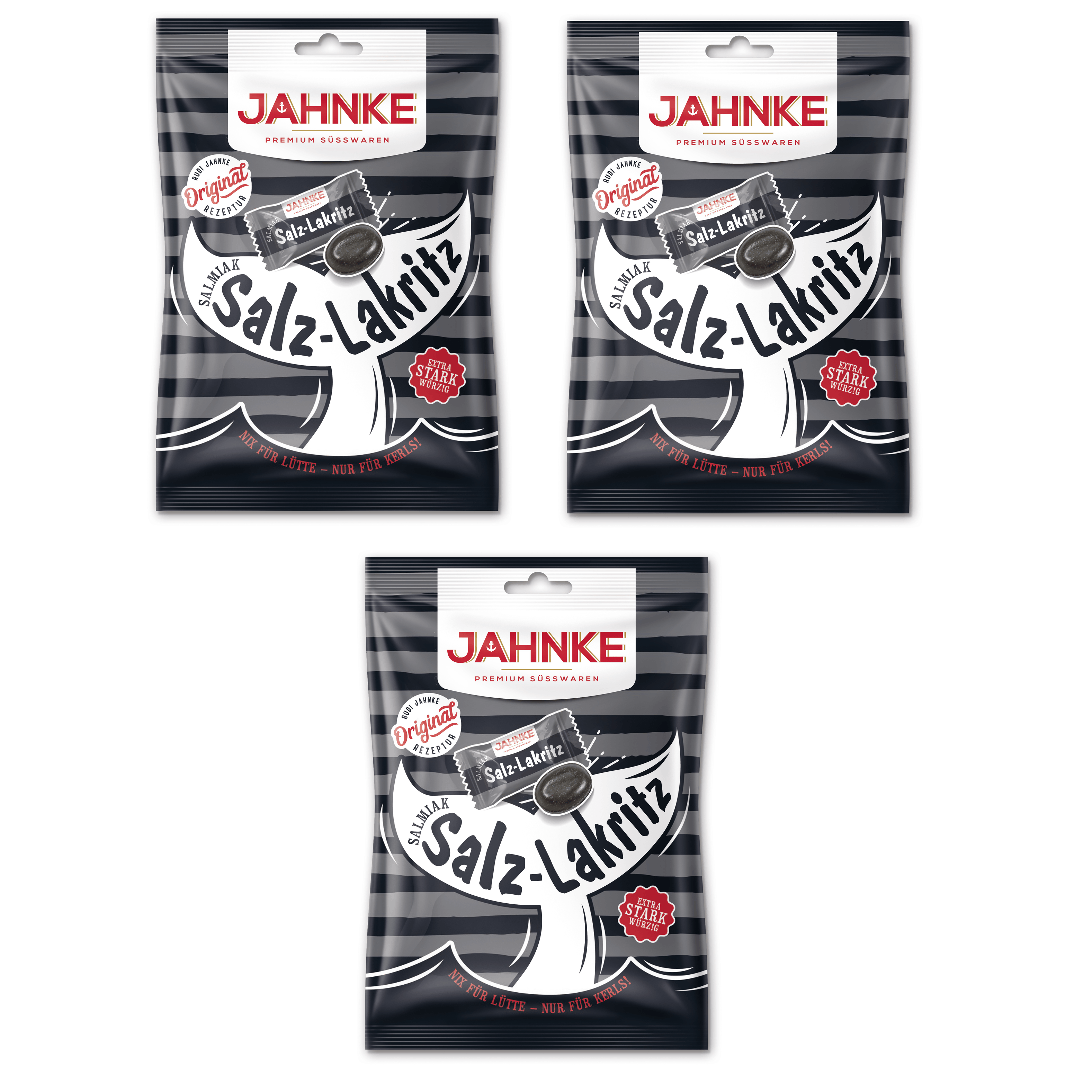 Jahnke Salt Licorice Candies 3x125g
