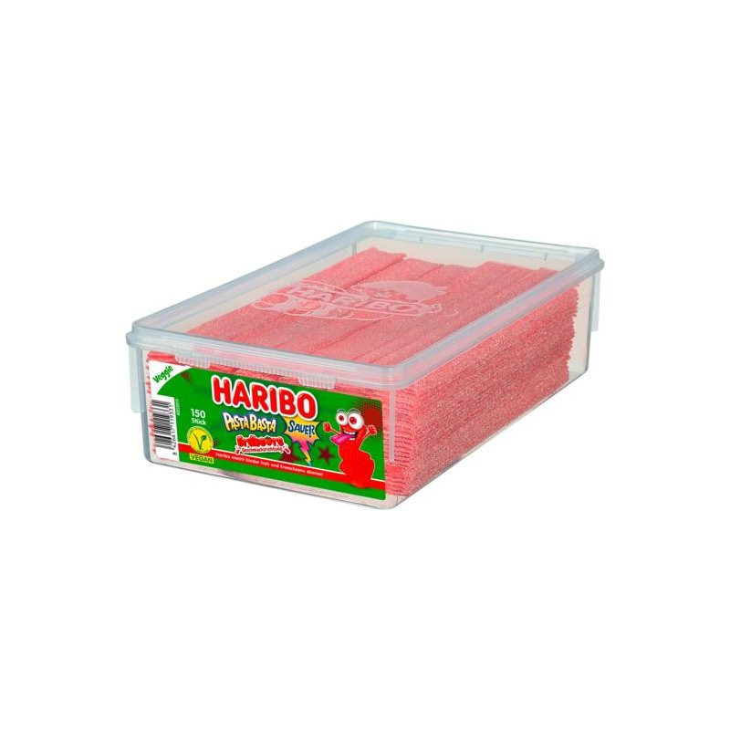 Image of Haribo Pasta Basta Strawberry Sour 150 Pieces 1125g