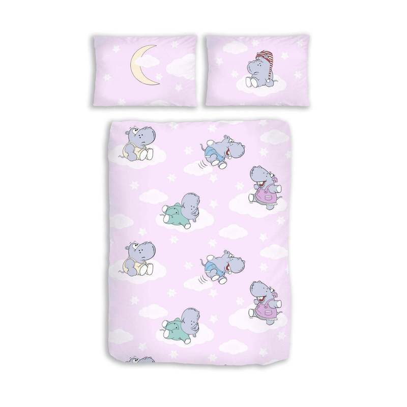 Change Bed Linen Hippo 100x135 + 40x60 Cm