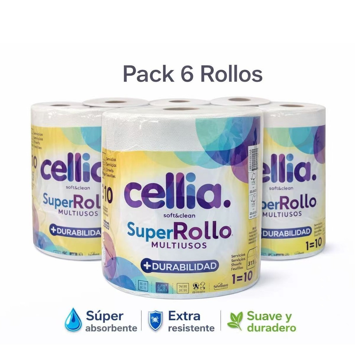 TEMU VORTEX Rollo papel cocina multiusos 1=10 315 clean durabilidad