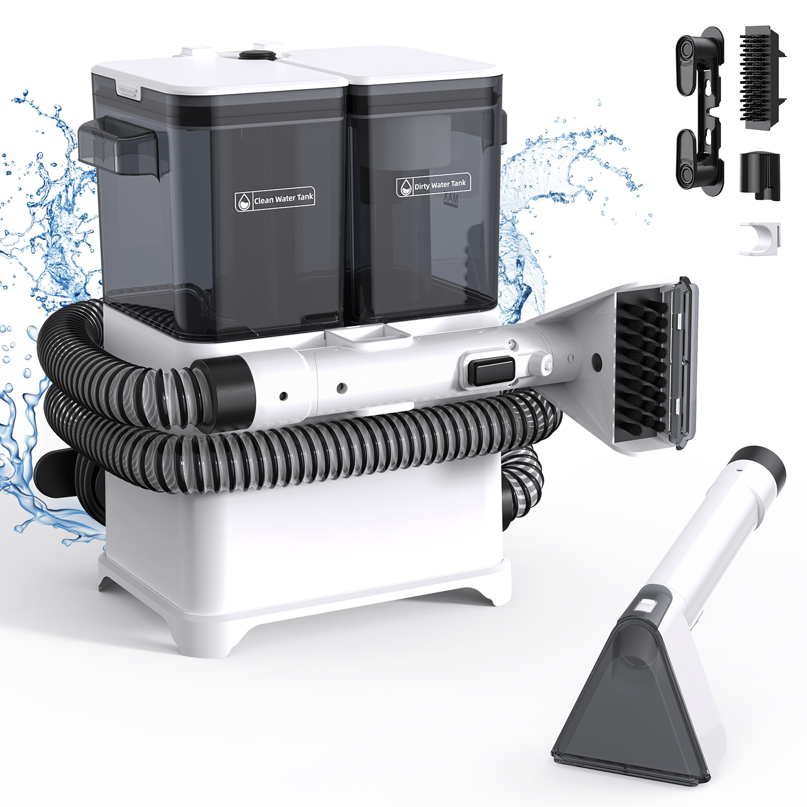 Image of Lubluelu V3 P Fabric Cleaning Machine, Wet And Dry Vacuum Cleaner 15500 Pa / 450w With Large Tank & Long Cable, For Carpet, Upholstery, Sofa, And Car