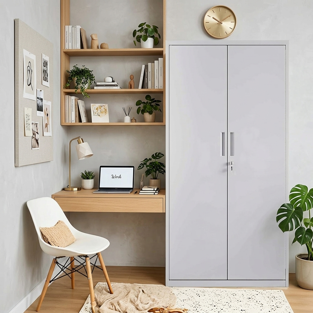 Filing Cabinet, Cabinet, Storage Cabinet, , 40 X 80 X 180 Cm, , Lock, Adjustable Shelves.