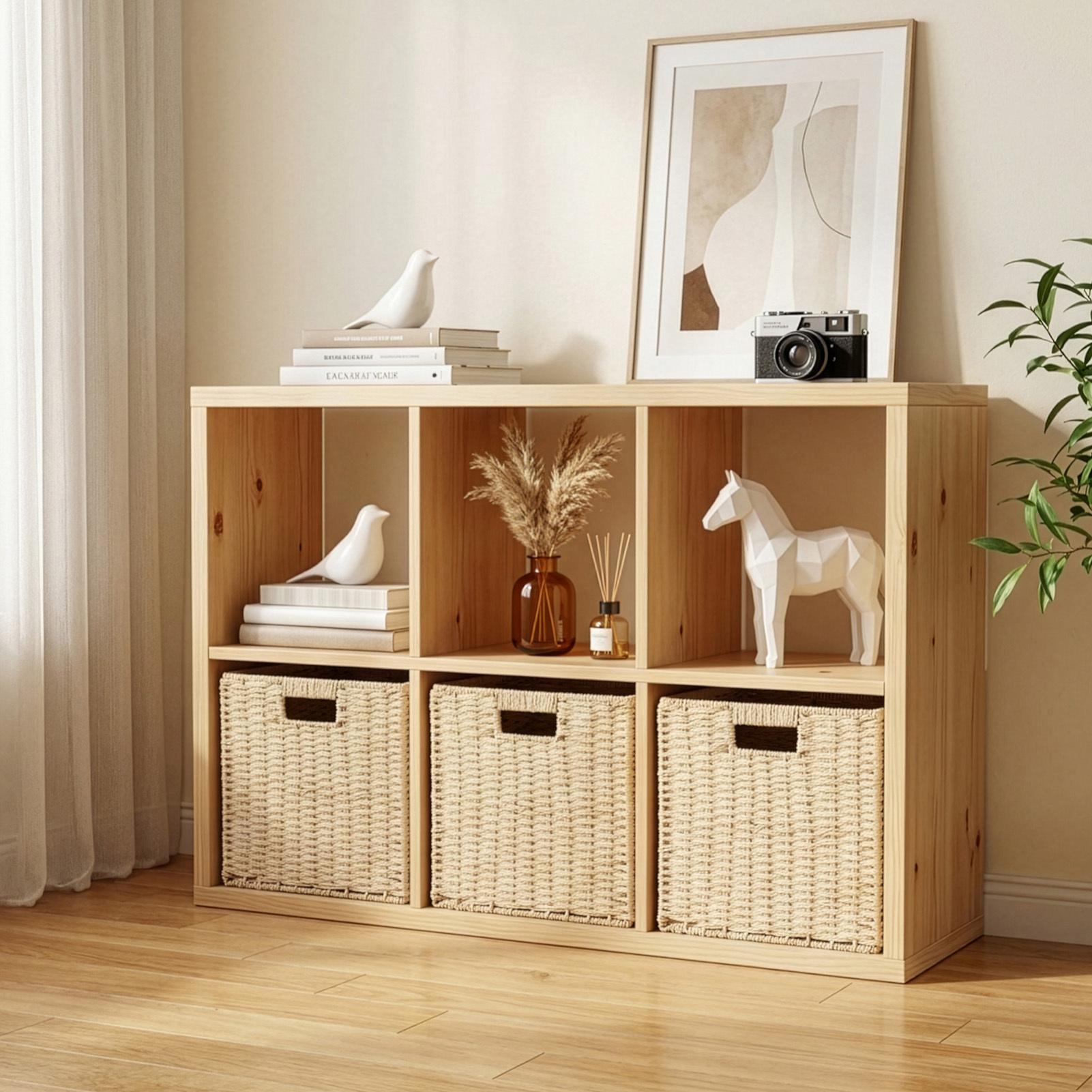 TEMU 1pcs Large Capacity Storage Baskets Foldable Cube Storage Baskets Bins With Handles 25x25x25cm