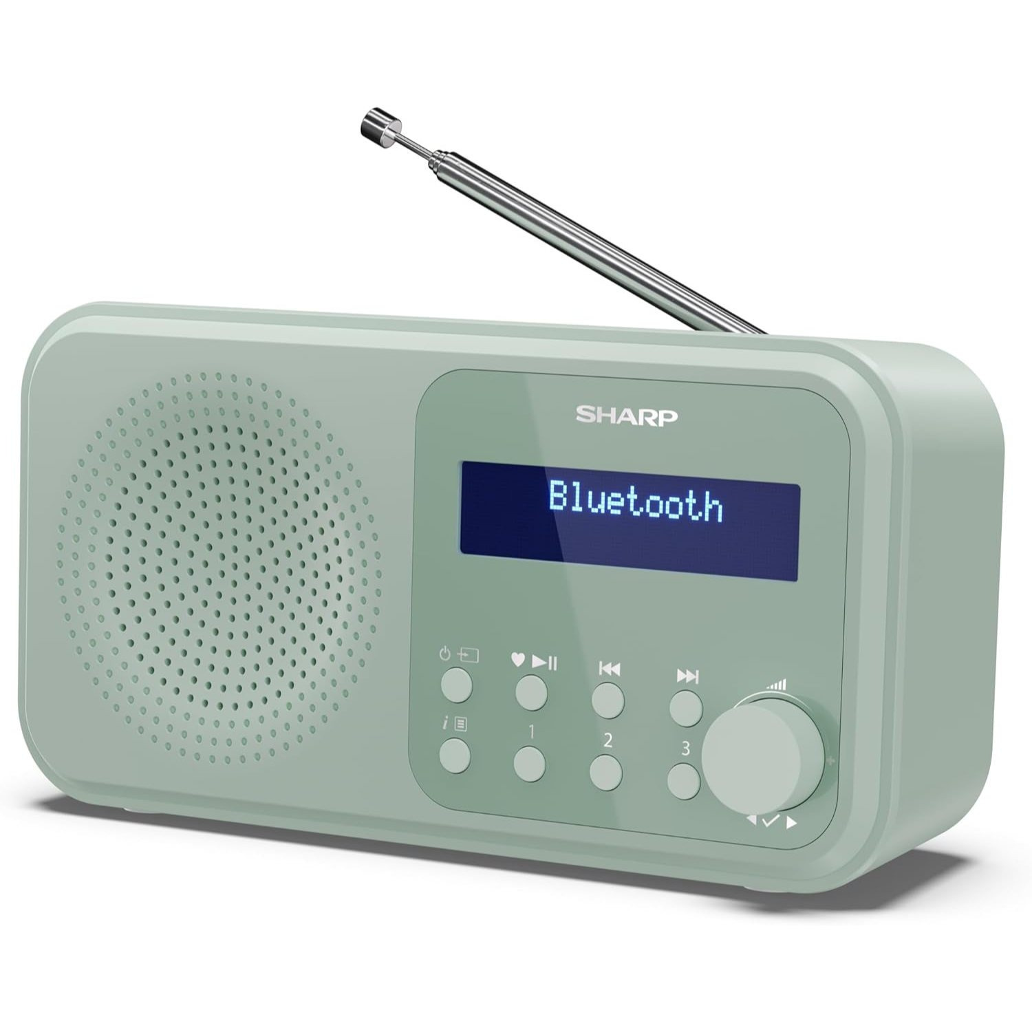 Image of Sharp Portable Dab+ Radio With Bluetooth 5.0, Dab+/fm, Usb Or Battery Powered, Dual Alarm, 40 Station Memory, Headphone Jack – Tokyo Aquamarine Green, Dr-p420 (gn)