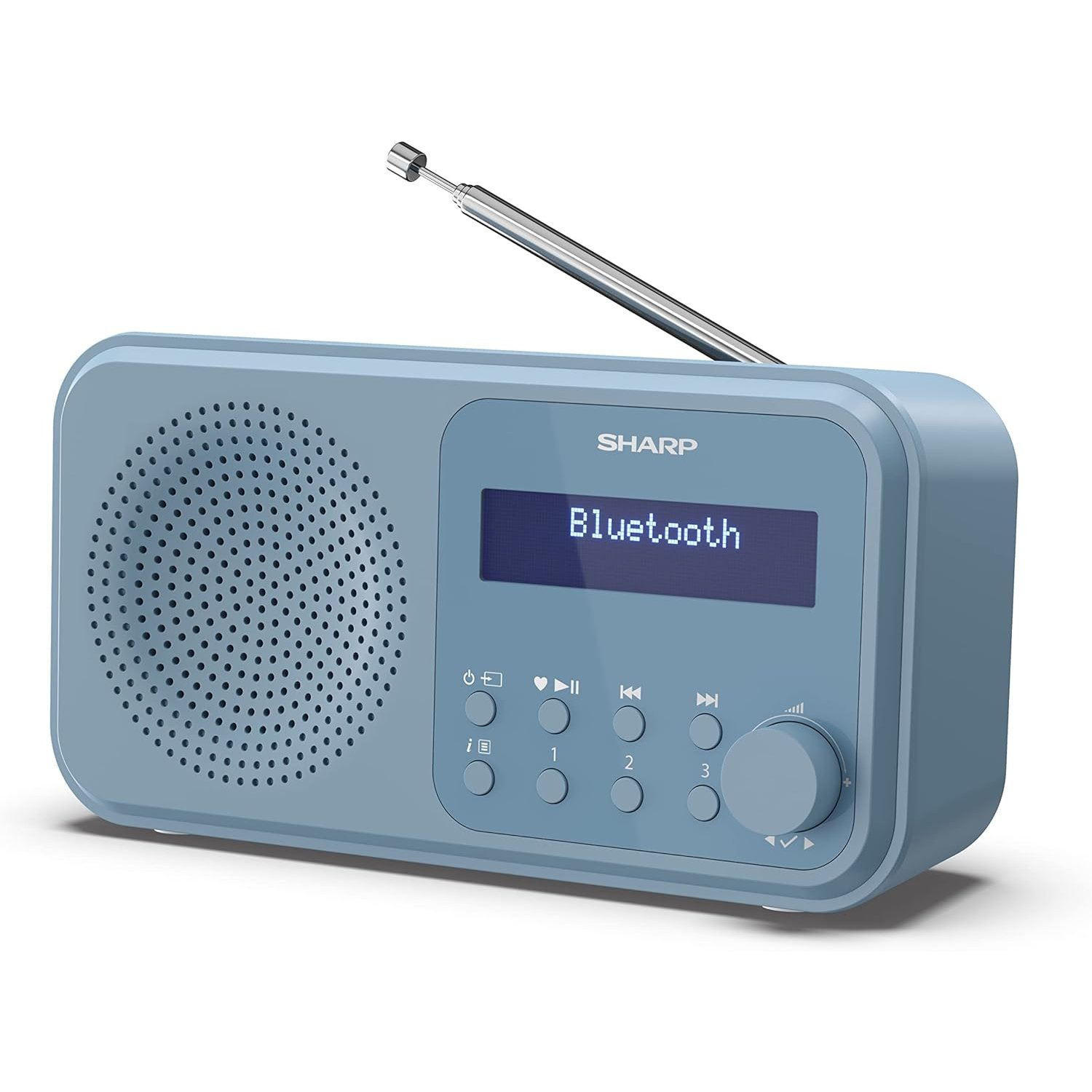 Sharp Portable Dab+ Radio With Bluetooth 5.0, Dab+/fm, Usb Or Battery Powered, Dual Alarm Clock, 40 Station Memory, Headphone Jack – Tokyo , Dr-p420 (bl)