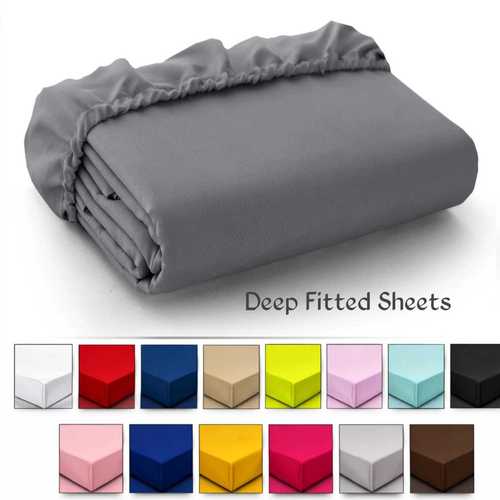 textile 25cm deep fitted bed sheet designed for secure mattress coverage look durable build with features