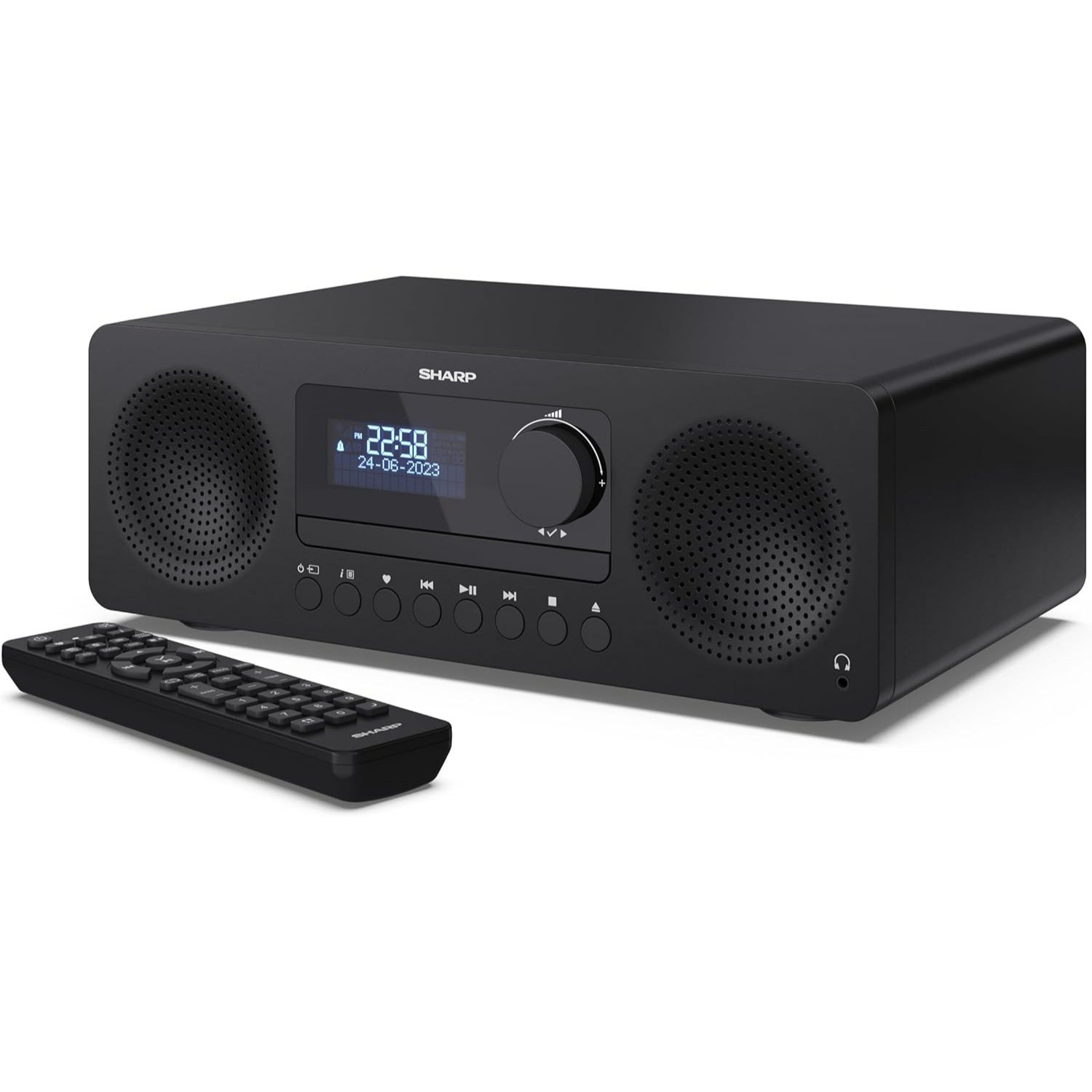 Sharp Dab+ -one System | Bluetooth, Cd, Fm Radio, Usb, Aux | 20 Station Memory | 150w Audio Output, Xl-b720d Tokyo