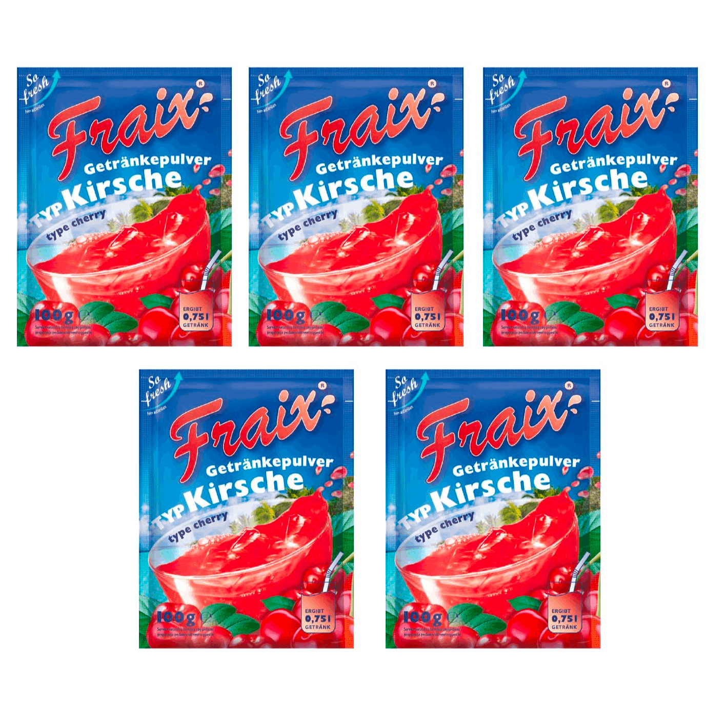 Fraix Fruit Powder Cherry 5 X 100g