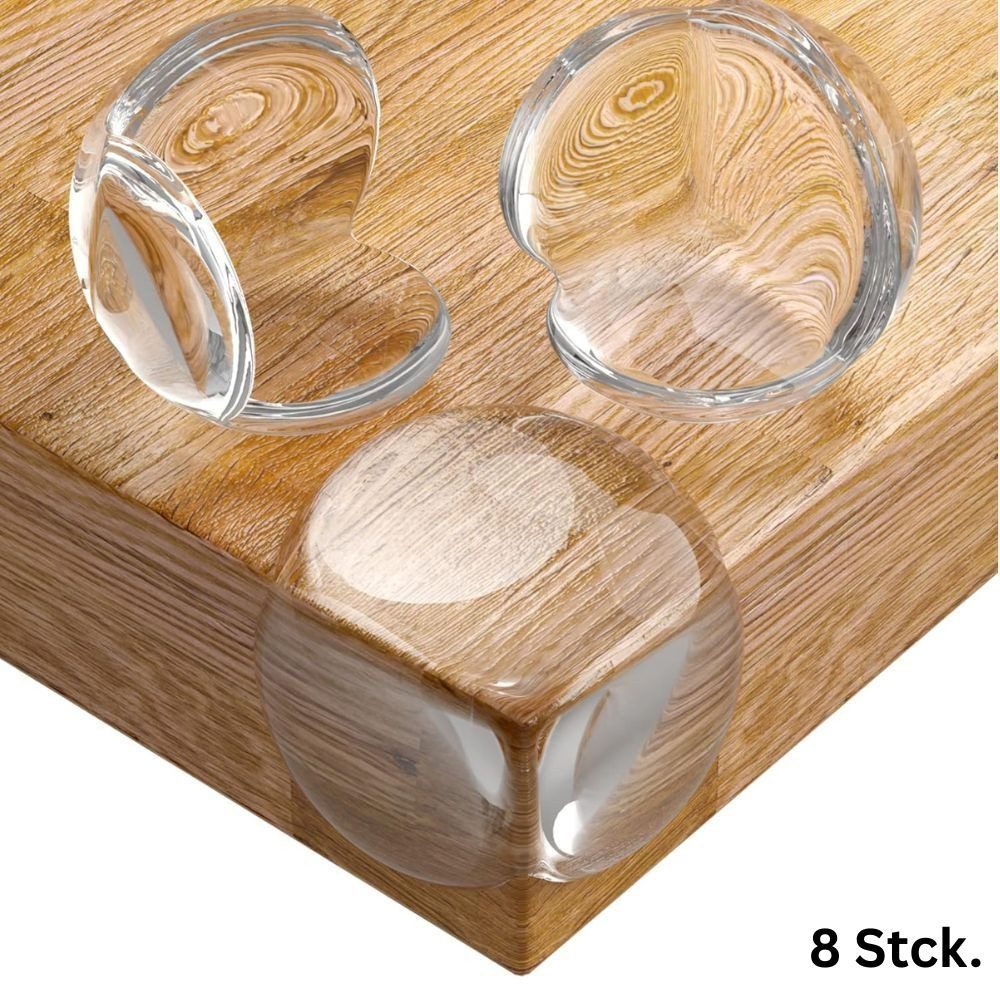 TEMU Child Protectors, Round 8-piece Set Made Of Soft Silicone As Shock-absorbing Furniture Protectors For Babies And Toddlers, Transparent And