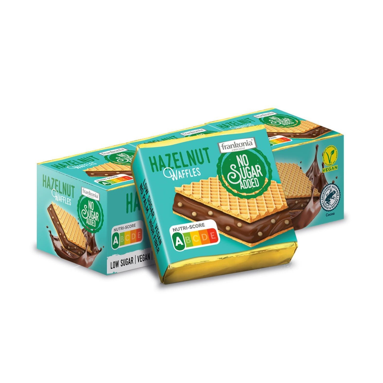 Frankonia No Sugar Added Hazelnut Crisp Waffles 175 G (content: 9pcs Of 19.5 G Each)