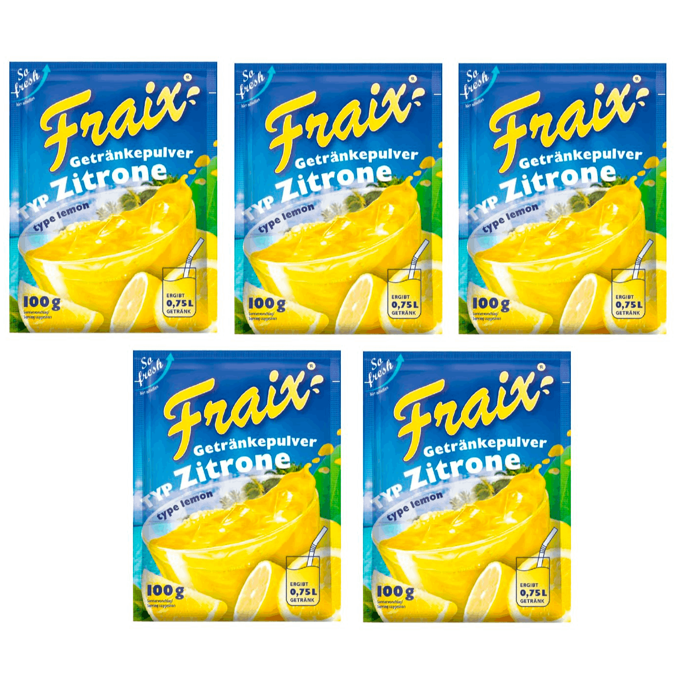 Fraix Drink Powder Lemon 5 X 100g