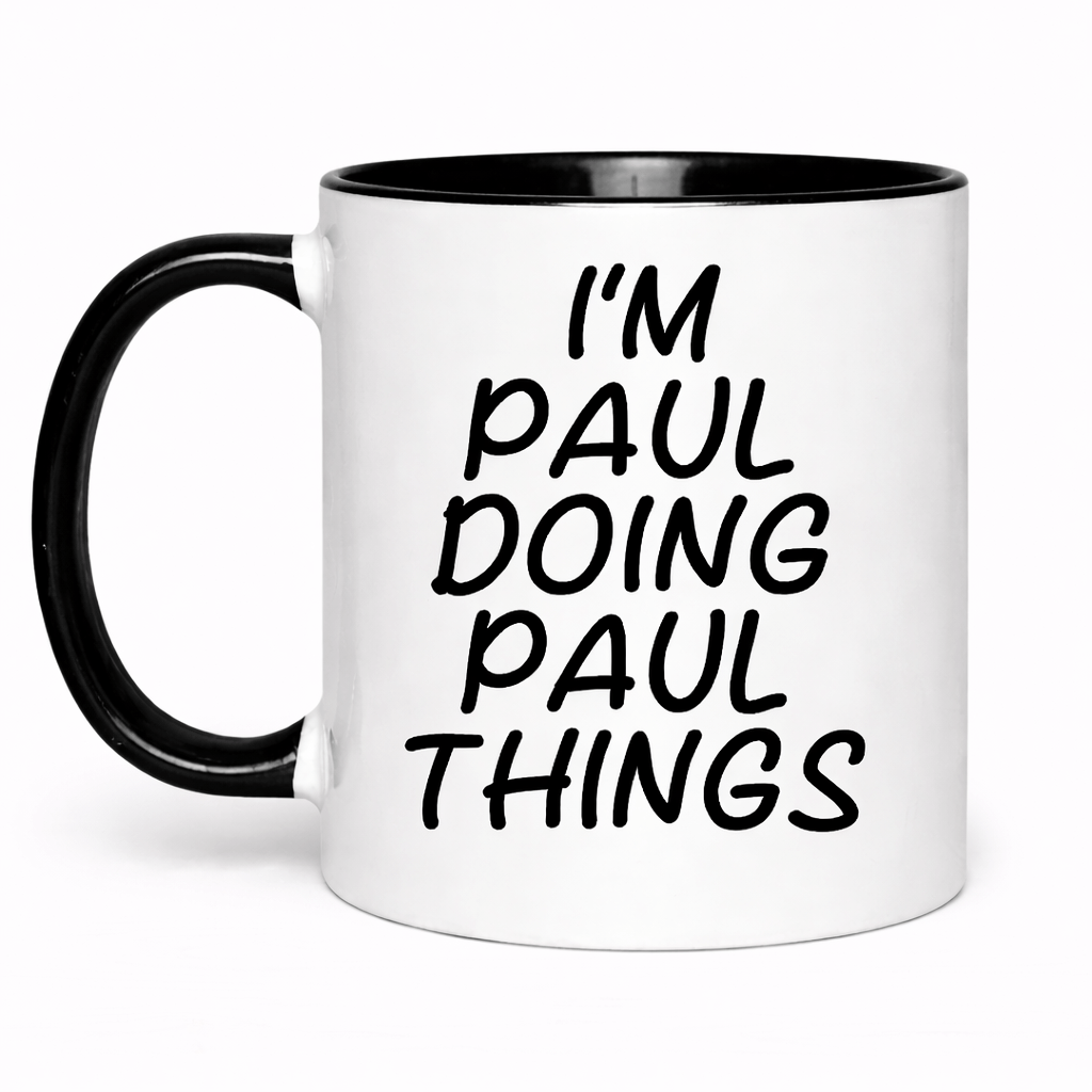TEMU 1pc “i'm Doing Things” Funny Mug – Durable 11oz Ceramic Coffee Cup With Double-sided Print, Unique Gift For Birthdays, Weddings, Christmas, New