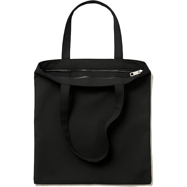 TEMU Pack de Bolsas de Tela Reutilizables con Cremallera NEGRO – Formato XL Resistente 12A, Diseño para Uso Diario (Universidad, Trabajo, Compras y