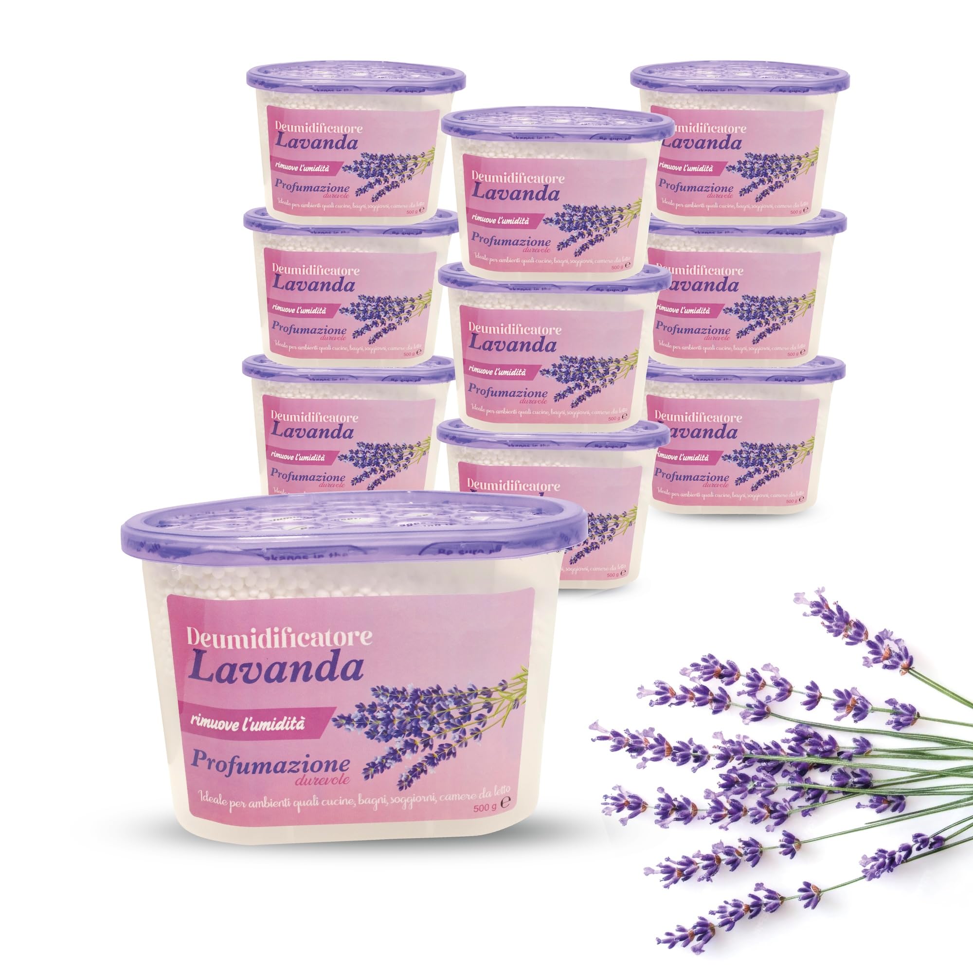 TEMU 10 Deumidificatori Assorbiumidit� Profumati Lavanda 500 ml per Armadi Bagno Cucina e Ambienti Interni Fino