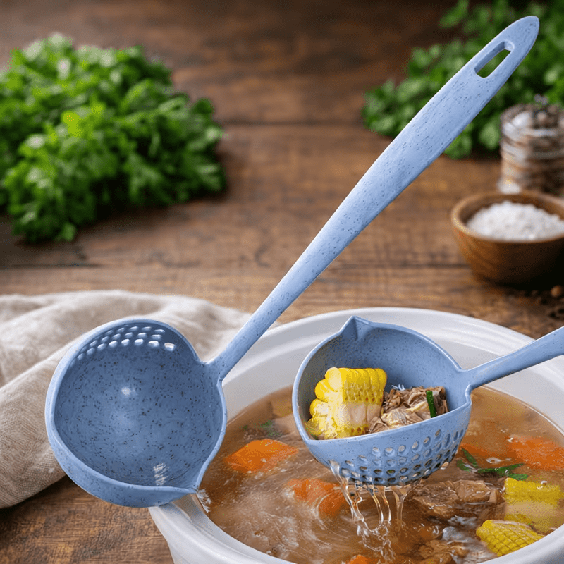 Spoon For Soup With Strainer – Convenient Spoon And Fork With Straining Function – Ideal For Soups And