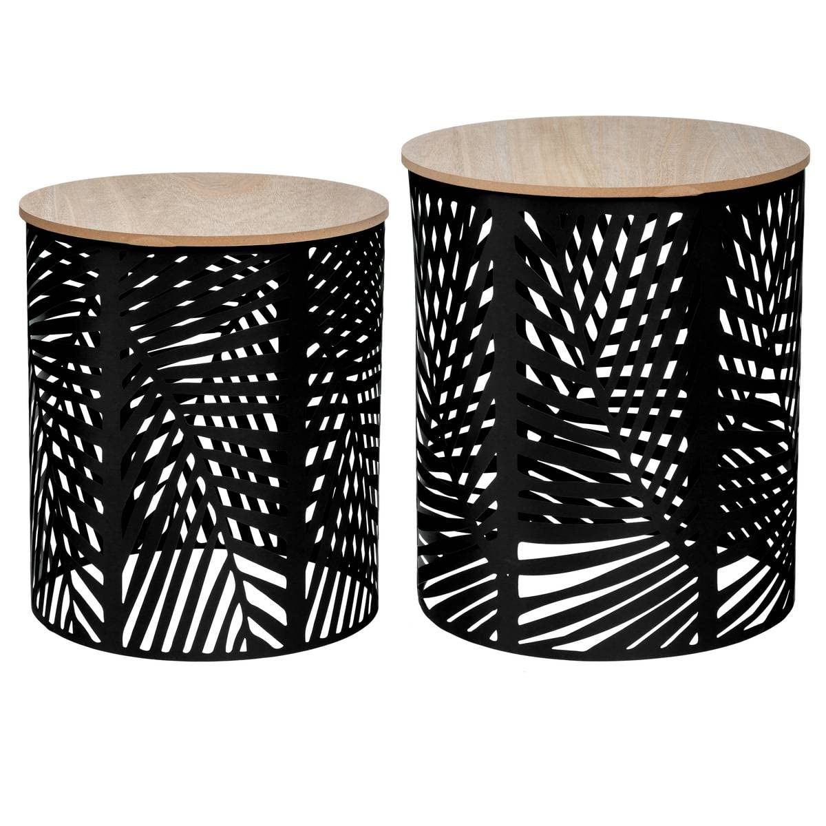 Tables Black Leaves