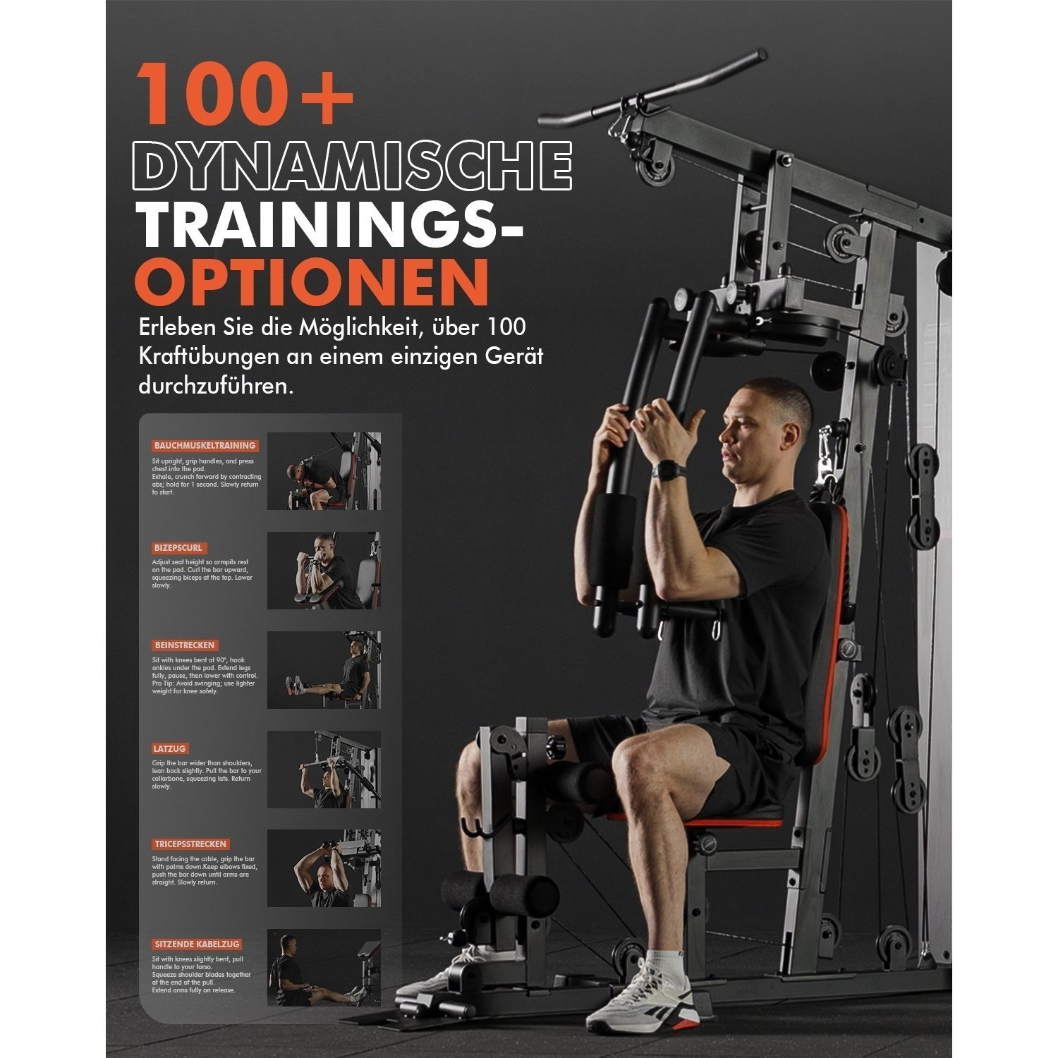 Image of Home Gym Training Station With 69 Kg Weight Stack – Multifunctional Fitness Equipment For Full- Training