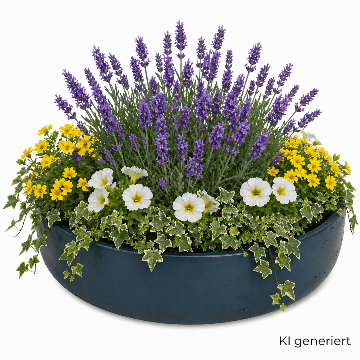 Ethan Plant Pot Blue Size Xl Bowl Glass Indoor Outdoor Weatherproof