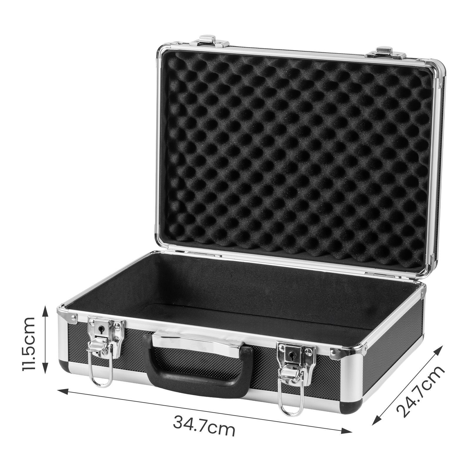 storage box toolbox aluminum alloy toolbox briefcase portable storage toolbox suitcase pc camera equipment storage box with removable foam tool instrument equipment box model fishing gear multi function safe hardware tools sound card storage box mod